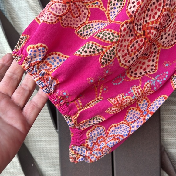 🌺 Johnny Was Pink Floral Silk Dress 🌺 - Picture 6 of 15